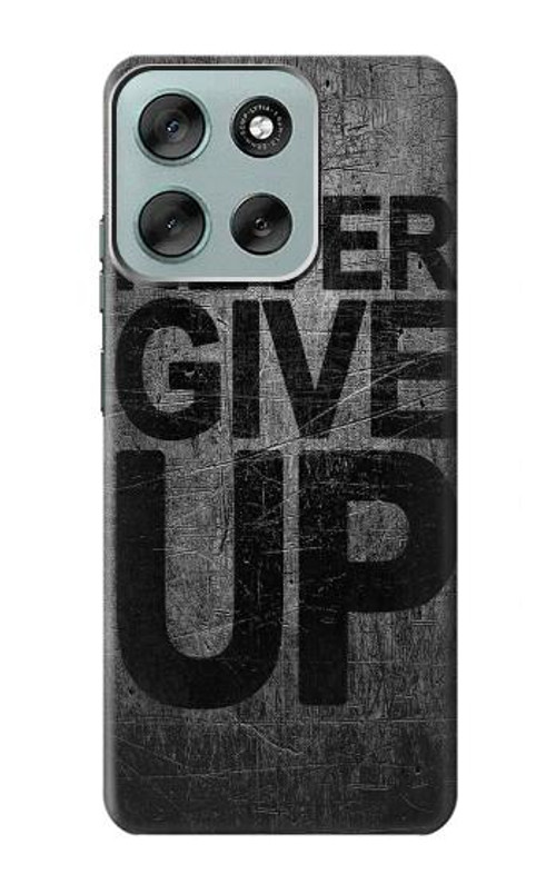W3367 Never Give Up Case Cover Custodia e Flip Case per Motorola Moto G56