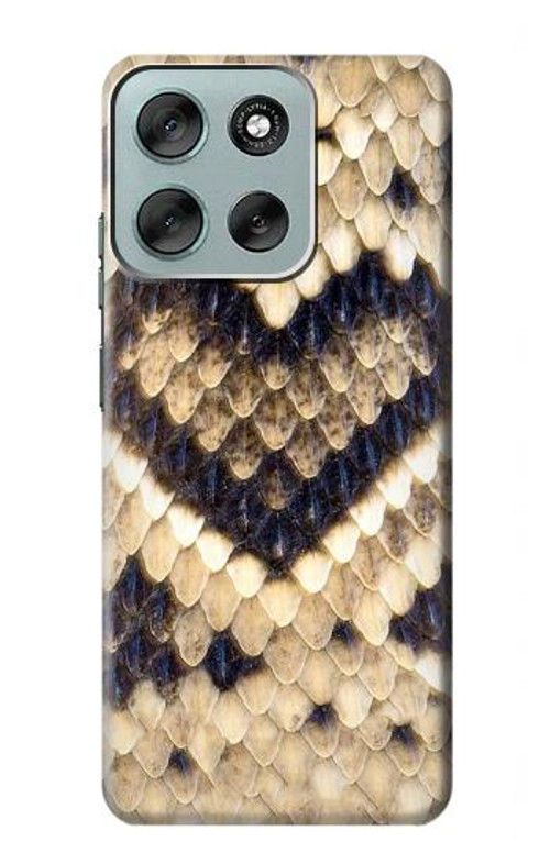 W3417 Diamond Rattle Snake Graphic Print Case Cover Custodia e Flip Case per Motorola Moto G56