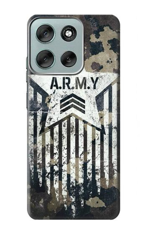 W3666 Army Camo Camouflage Case Cover Custodia e Flip Case per Motorola Moto G56