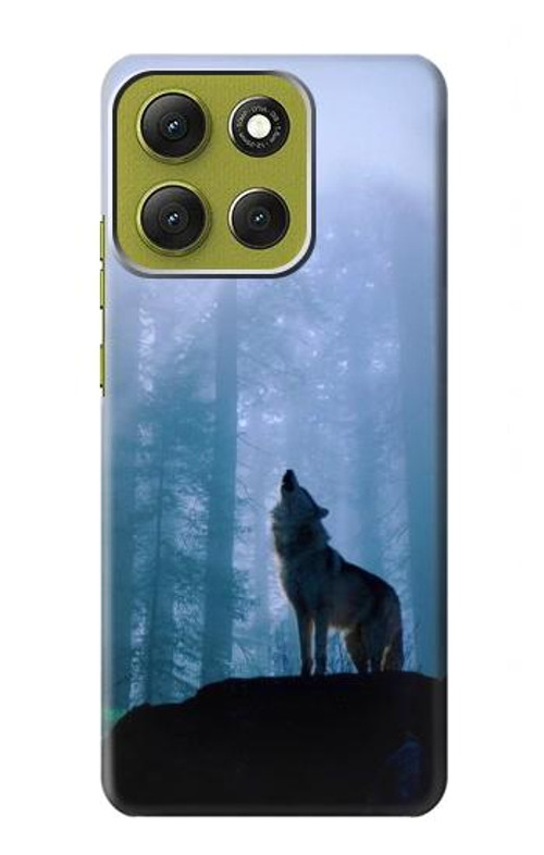 W0935 Wolf Howling in Forest Case Cover Custodia e Flip Case per Motorola Moto G86 W0935 Wolf Howling in Forest Case Cover Custodia e Flip Case per Motorola Moto G86