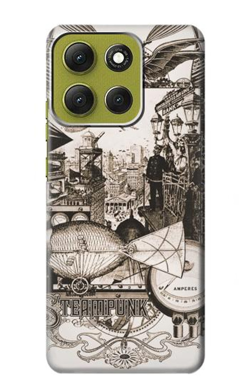 W1681 Steampunk Drawing Case Cover Custodia e Flip Case per Motorola Moto G86 W1681 Steampunk Drawing Case Cover Custodia e Flip Case per Motorola Moto G86