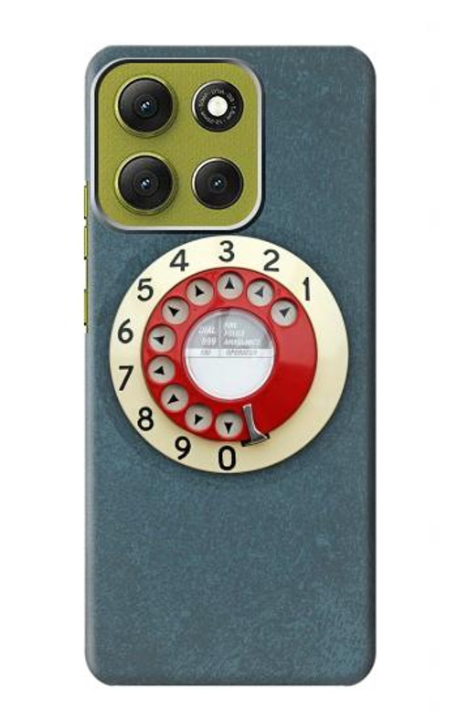 W1968 Rotary Dial Telephone Case Cover Custodia e Flip Case per Motorola Moto G86 W1968 Rotary Dial Telephone Case Cover Custodia e Flip Case per Motorola Moto G86