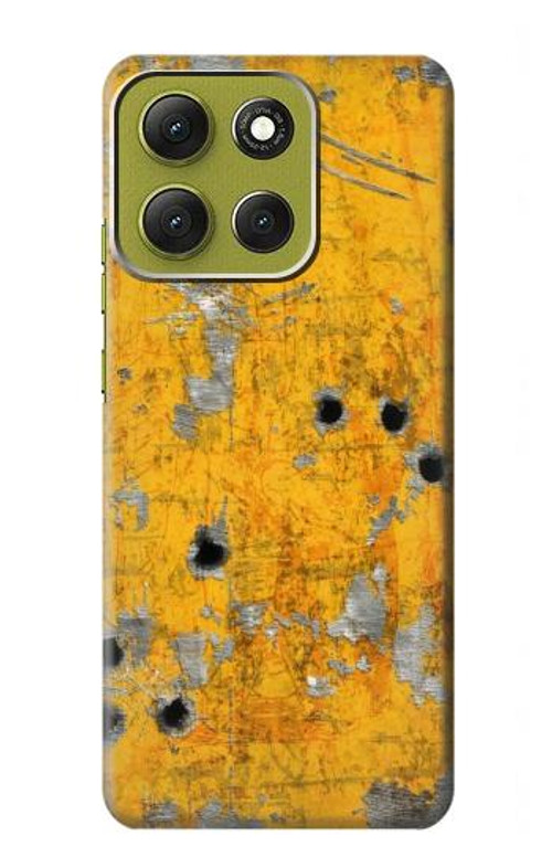 W3528 Bullet Rusting Yellow Metal Case Cover Custodia e Flip Case per Motorola Moto G86