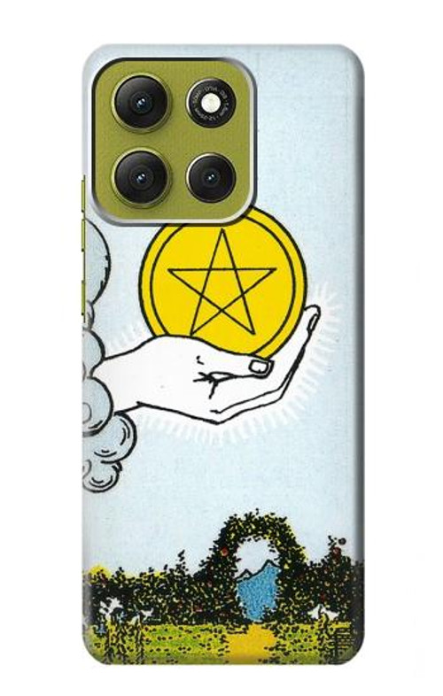 W3722 Tarot Card Ace of Pentacles Coins Case Cover Custodia e Flip Case per Motorola Moto G86