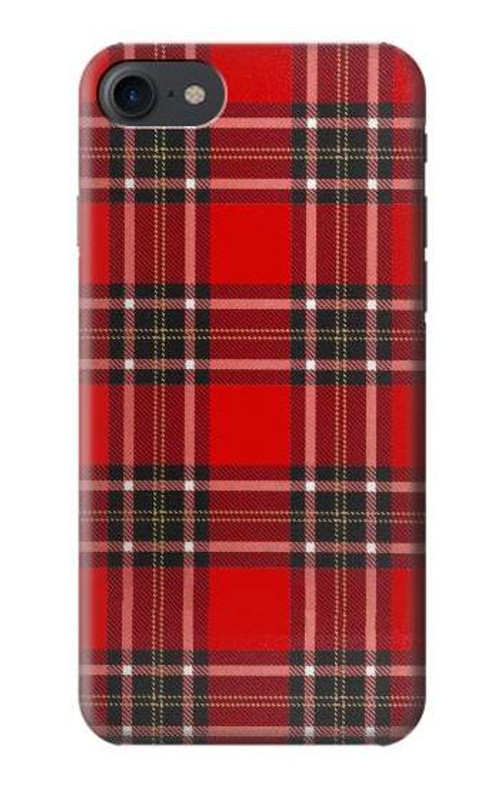 W2374 Tartan Red Pattern Case Cover Custodia e Flip Case per iPhone 7, iPhone 8, iPhone SE (2020) (2022)
