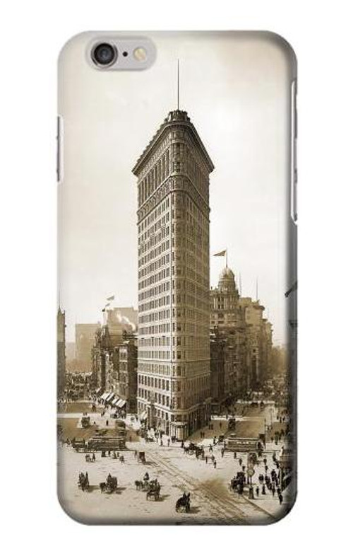W3046 Old New York Flatiron Building Case Cover Custodia e Flip Case per iPhone 6 Plus, 6S Plus