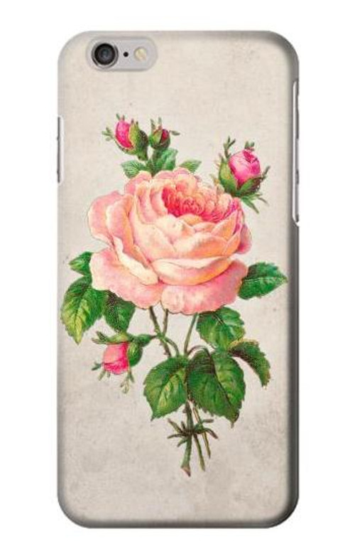 W3079 Vintage Pink Rose Case Cover Custodia e Flip Case per iPhone 6 Plus, 6S Plus