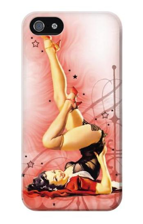 W1669 Pinup Girl Vintage Case Cover Custodia e Flip Case per iPhone 5 5S SE