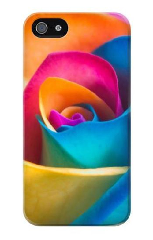 W1671 Rainbow Colorful Rose Case Cover Custodia e Flip Case per iPhone 5 5S SE