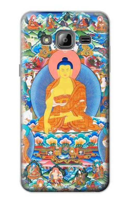 W1256 Buddha Paint Case Cover Custodia e Flip Case per Samsung Galaxy J3 (2016)