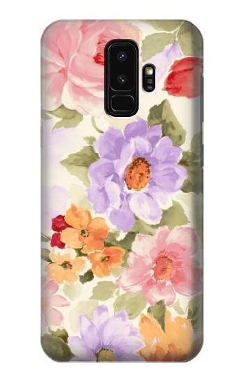 W3035 Sweet Flower Painting Case Cover Custodia e Flip Case per Samsung Galaxy S9 Plus