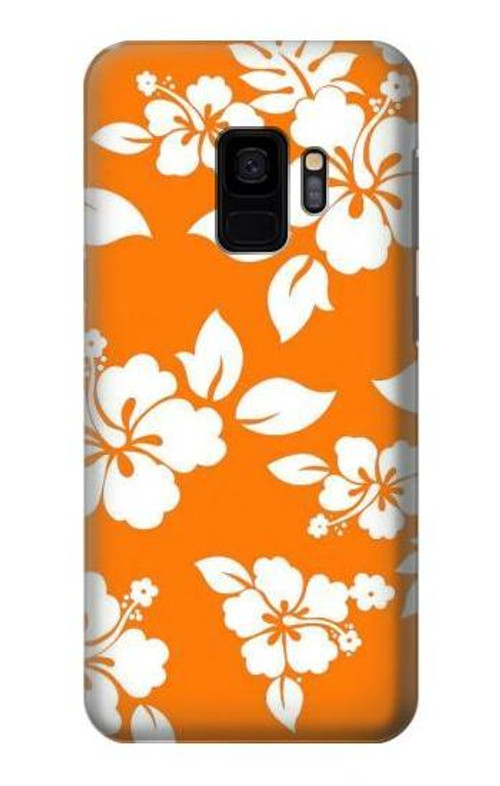 W2245 Hawaiian Hibiscus Orange Pattern Case Cover Custodia e Flip Case per Samsung Galaxy S9