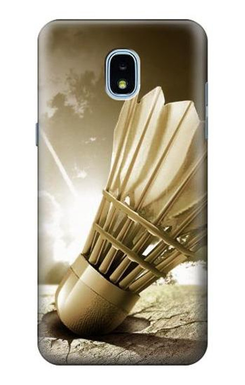 W0979 Badminton Sport Art Case Cover Custodia e Flip Case per Samsung Galaxy J3 (2018), J3 Star, J3 V 3rd Gen, J3 Orbit, J3 Achieve, Express Prime 3, Amp Prime 3