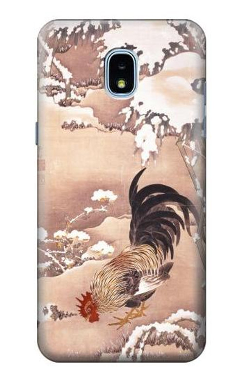 W1332 Ito Jakuchu Rooster Case Cover Custodia e Flip Case per Samsung Galaxy J3 (2018), J3 Star, J3 V 3rd Gen, J3 Orbit, J3 Achieve, Express Prime 3, Amp Prime 3