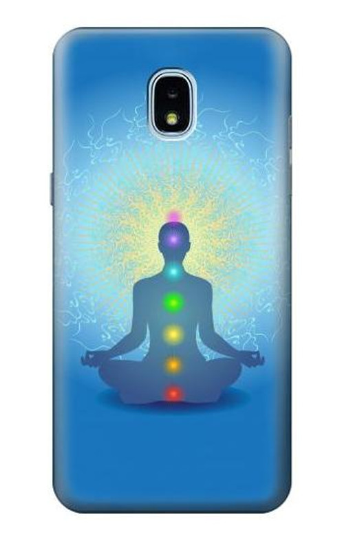 W2295 Bhuddha Aura Chakra Balancing Healing Case Cover Custodia e Flip Case per Samsung Galaxy J3 (2018), J3 Star, J3 V 3rd Gen, J3 Orbit, J3 Achieve, Express Prime 3, Amp Prime 3