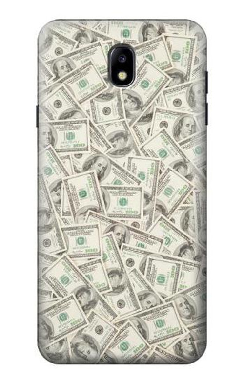 W2077 Money Dollar Banknotes Case Cover Custodia e Flip Case per Samsung Galaxy J7 (2018), J7 Aero, J7 Top, J7 Aura, J7 Crown, J7 Refine, J7 Eon, J7 V 2nd Gen, J7 Star