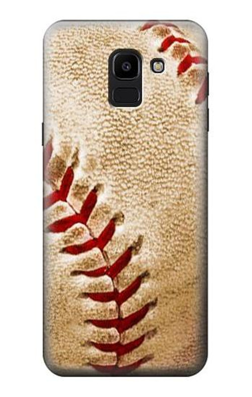 W0064 Baseball Case Cover Custodia e Flip Case per Samsung Galaxy J6 (2018)