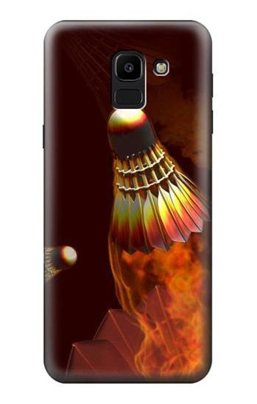 W1239 Badmintons Case Cover Custodia e Flip Case per Samsung Galaxy J6 (2018)