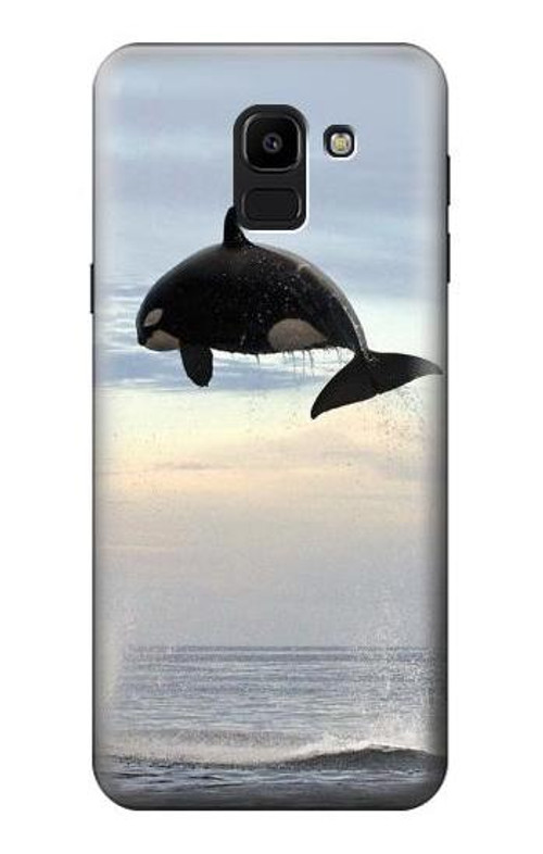 W1349 Killer whale Orca Case Cover Custodia e Flip Case per Samsung Galaxy J6 (2018)