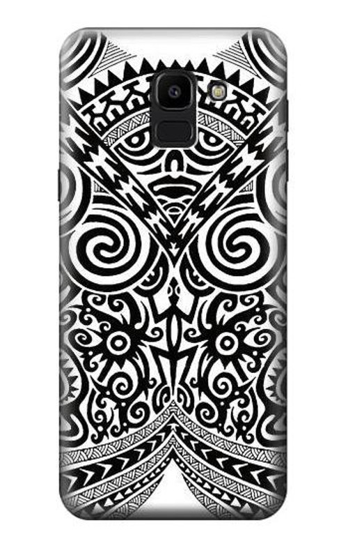 W1655 Maori Tattoo Case Cover Custodia e Flip Case per Samsung Galaxy J6 (2018)