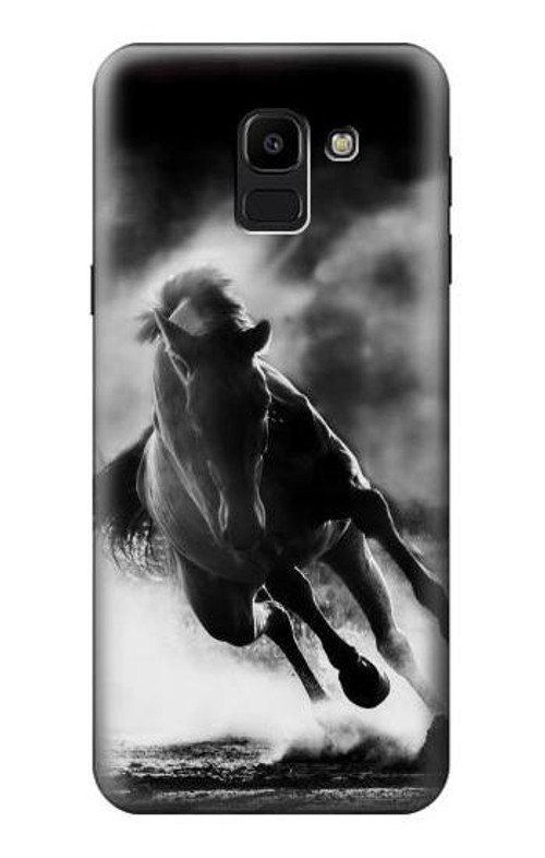 W1860 Running Horse Case Cover Custodia e Flip Case per Samsung Galaxy J6 (2018)