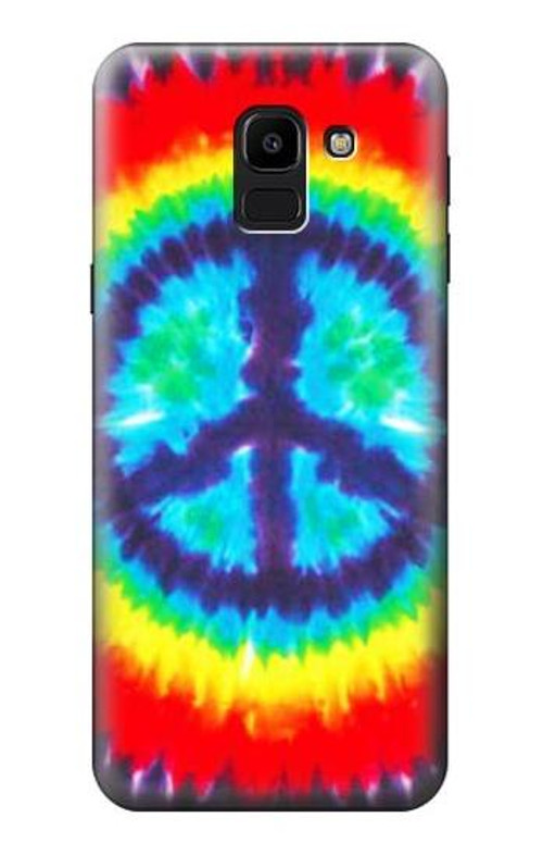 W1870 Tie Dye Peace Case Cover Custodia e Flip Case per Samsung Galaxy J6 (2018)