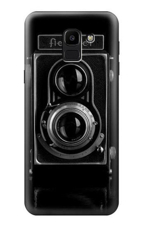 W1979 Vintage Camera Case Cover Custodia e Flip Case per Samsung Galaxy J6 (2018)
