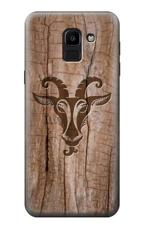 W2183 Goat Wood Graphic Printed Case Cover Custodia e Flip Case per Samsung Galaxy J6 (2018)