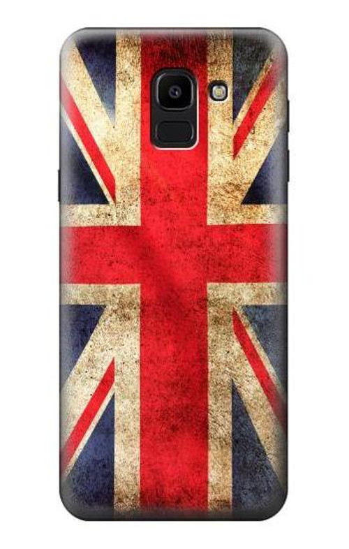 W2303 British UK Vintage Flag Case Cover Custodia e Flip Case per Samsung Galaxy J6 (2018)
