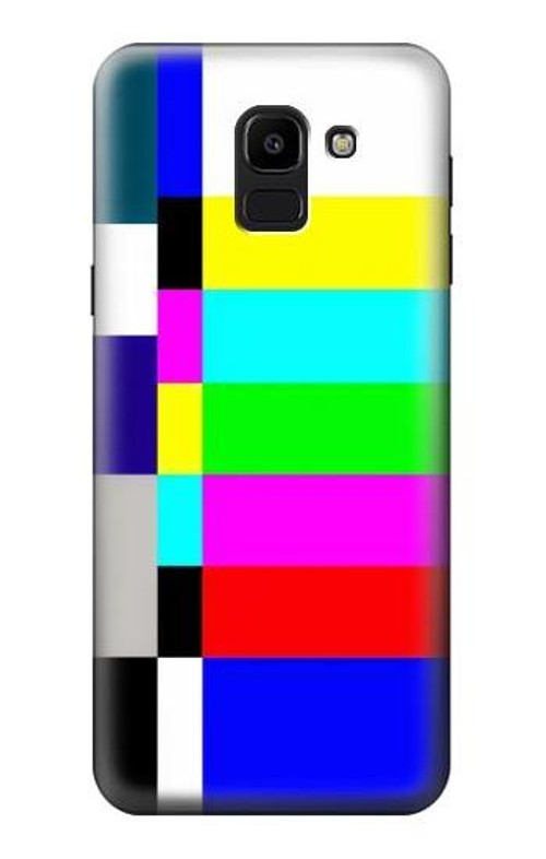 W2348 No Signal TV Case Cover Custodia e Flip Case per Samsung Galaxy J6 (2018)