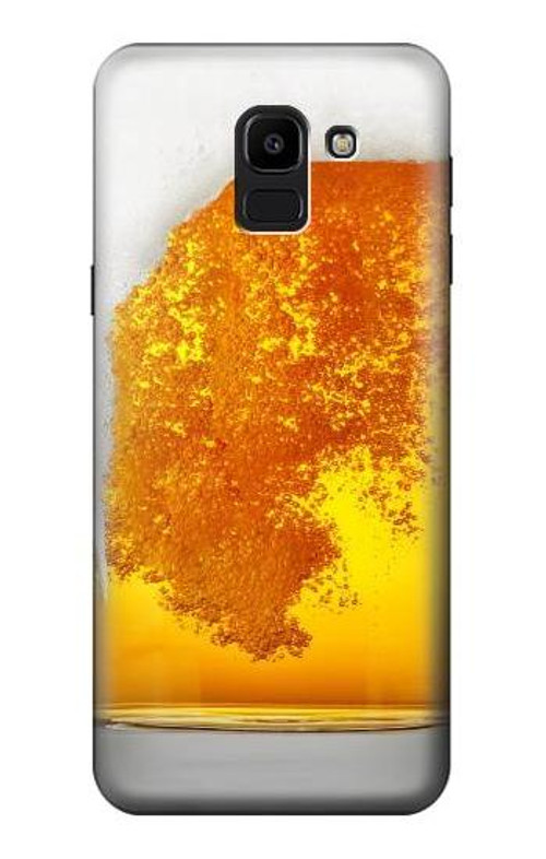 W2391 Beer Glass Case Cover Custodia e Flip Case per Samsung Galaxy J6 (2018)