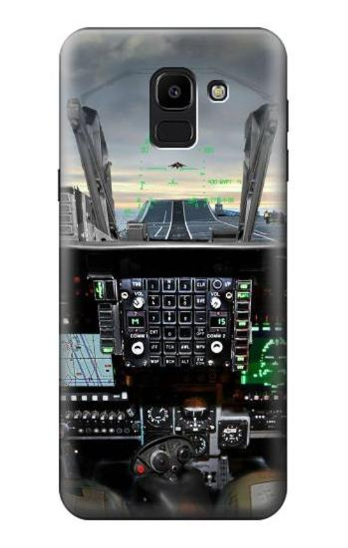 W2435 Fighter Jet Aircraft Cockpit Case Cover Custodia e Flip Case per Samsung Galaxy J6 (2018)