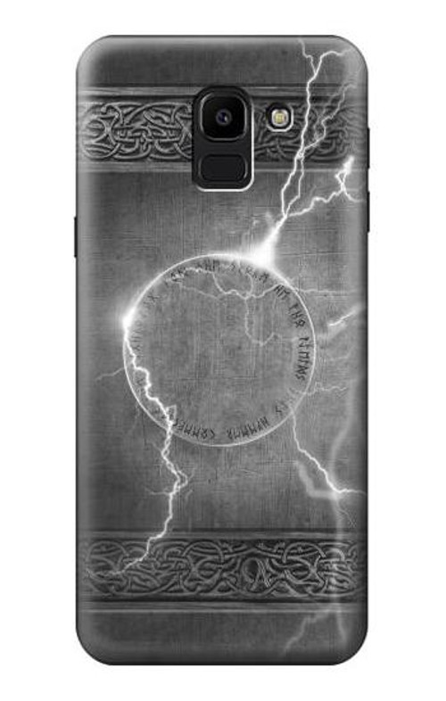 W2533 Thor Thunder Strike Hammer Case Cover Custodia e Flip Case per Samsung Galaxy J6 (2018)