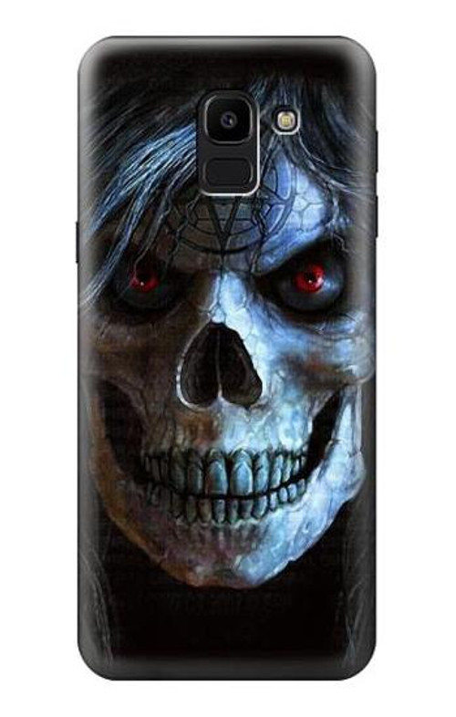 W2585 Evil Death Skull Pentagram Case Cover Custodia e Flip Case per Samsung Galaxy J6 (2018)