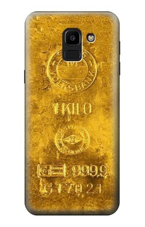 W2618 One Kilo Gold Bar Case Cover Custodia e Flip Case per Samsung Galaxy J6 (2018)