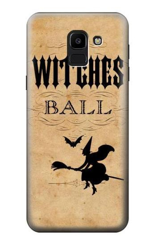 W2648 Vintage Halloween The Witches Ball Case Cover Custodia e Flip Case per Samsung Galaxy J6 (2018)