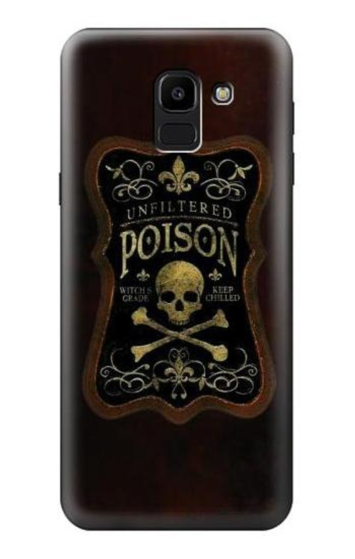 W2649 Unfiltered Poison Vintage Glass Bottle Case Cover Custodia e Flip Case per Samsung Galaxy J6 (2018)