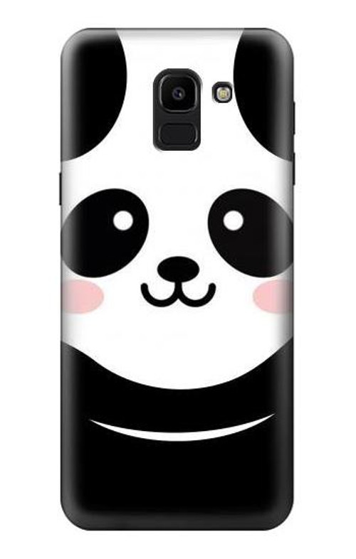 W2662 Cute Panda Cartoon Case Cover Custodia e Flip Case per Samsung Galaxy J6 (2018)