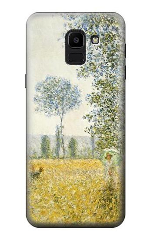 W2682 Claude Monet Fields In Spring Case Cover Custodia e Flip Case per Samsung Galaxy J6 (2018)