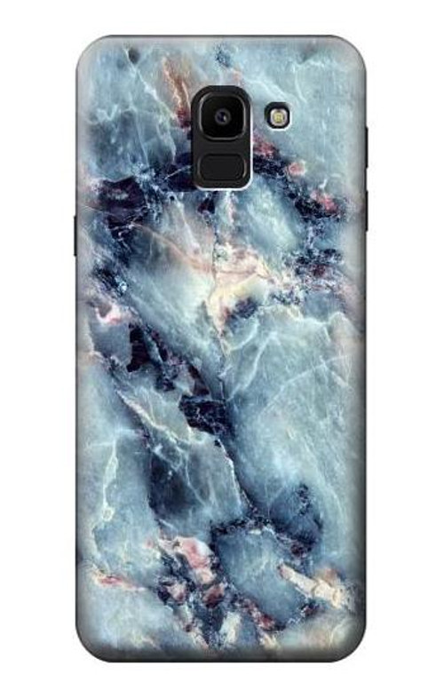 W2689 Blue Marble Texture Graphic Printed Case Cover Custodia e Flip Case per Samsung Galaxy J6 (2018)