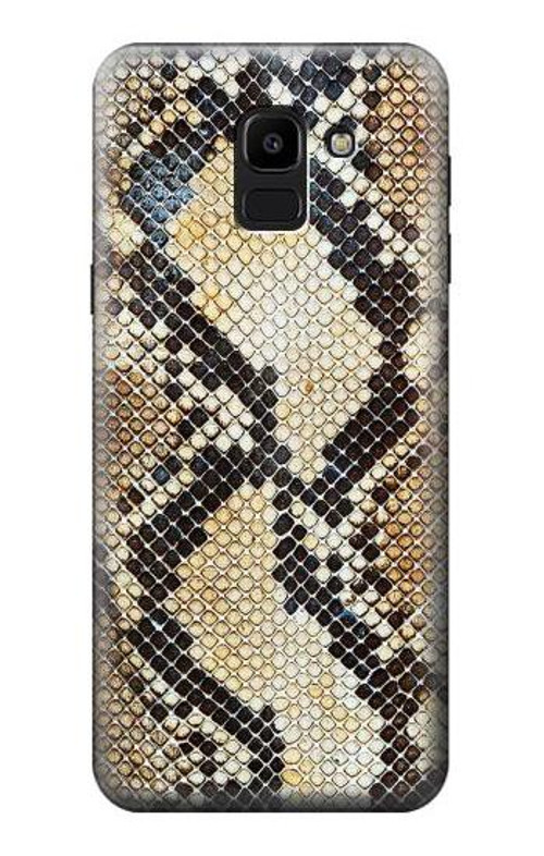 W2703 Snake Skin Texture Graphic Printed Case Cover Custodia e Flip Case per Samsung Galaxy J6 (2018)