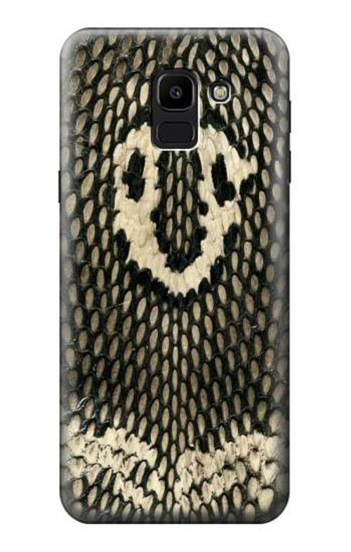 W2711 King Cobra Snake Skin Graphic Printed Case Cover Custodia e Flip Case per Samsung Galaxy J6 (2018)