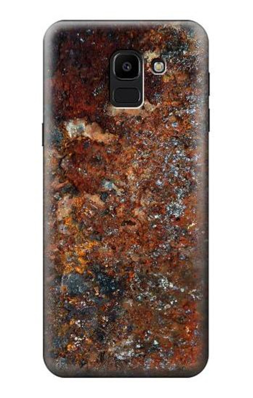 W2714 Rust Steel Texture Graphic Printed Case Cover Custodia e Flip Case per Samsung Galaxy J6 (2018)