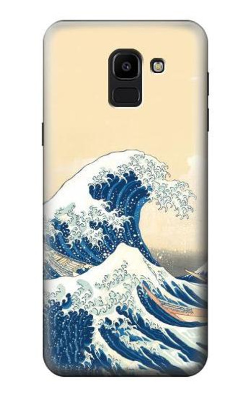 W2790 Hokusai Under The Wave off Kanagawa Case Cover Custodia e Flip Case per Samsung Galaxy J6 (2018)