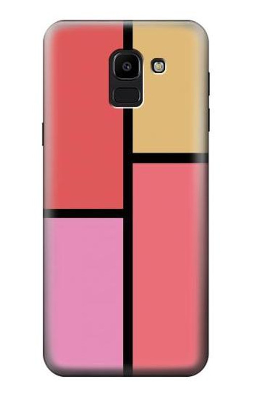W2795 Cheek Palette Color Case Cover Custodia e Flip Case per Samsung Galaxy J6 (2018)