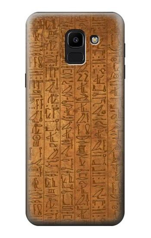 W2805 Egyptian Hierogylphics Papyrus of Ani Case Cover Custodia e Flip Case per Samsung Galaxy J6 (2018)