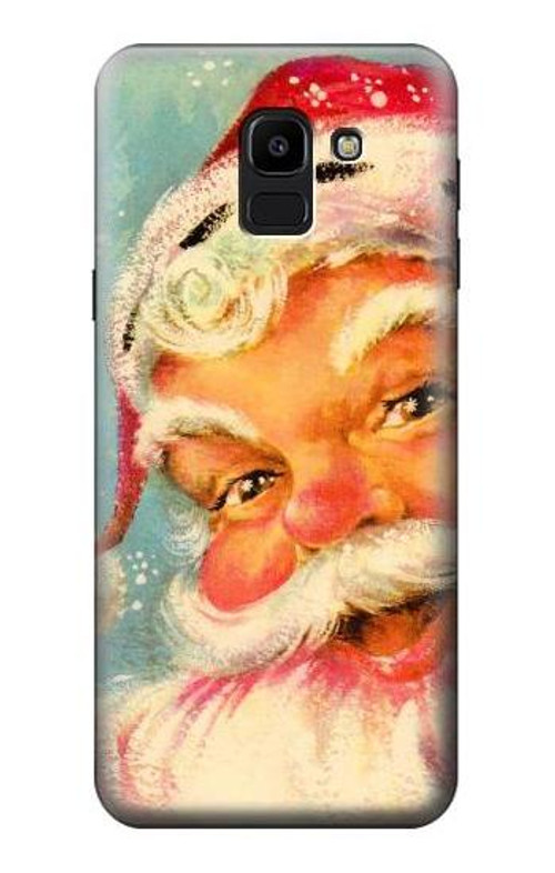 W2840 Christmas Vintage Santa Case Cover Custodia e Flip Case per Samsung Galaxy J6 (2018)