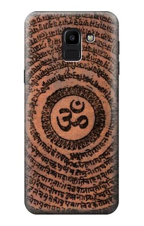 W2874 Om Symbol Tattoo Case Cover Custodia e Flip Case per Samsung Galaxy J6 (2018)