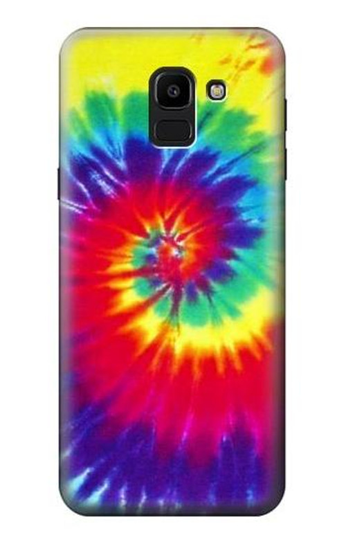 W2884 Tie Dye Swirl Color Case Cover Custodia e Flip Case per Samsung Galaxy J6 (2018)