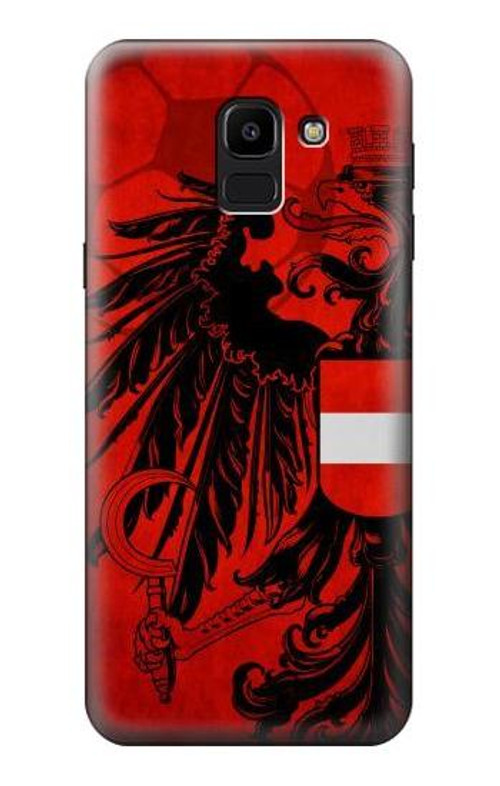 W3004 Austria Football Soccer Euro 2016 Case Cover Custodia e Flip Case per Samsung Galaxy J6 (2018)